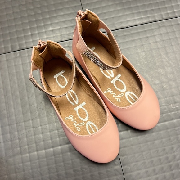 BEBE GIRLS PINK RHINESTONE DRESS SHOES FLATS SIZE 8 - Picture 7 of 7